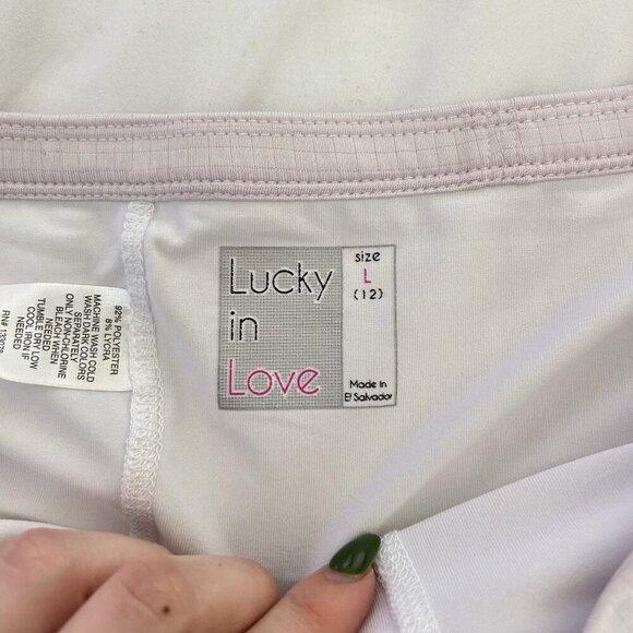 Lucky in Love Multilayer Flip Tennis Skirt Skort Size Large L Baby Pink Coquette - Picture 5 of 7